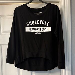 SoulCycle Black Sweatshirt with White Lettering